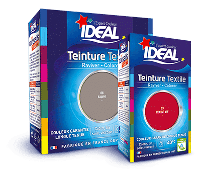 Les produits Ideal : Teintures textiles, détachants, ravivages