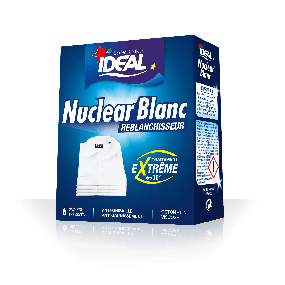 Nos produits reblanchisseurs et rénovateurs de linge blanc - IDEAL