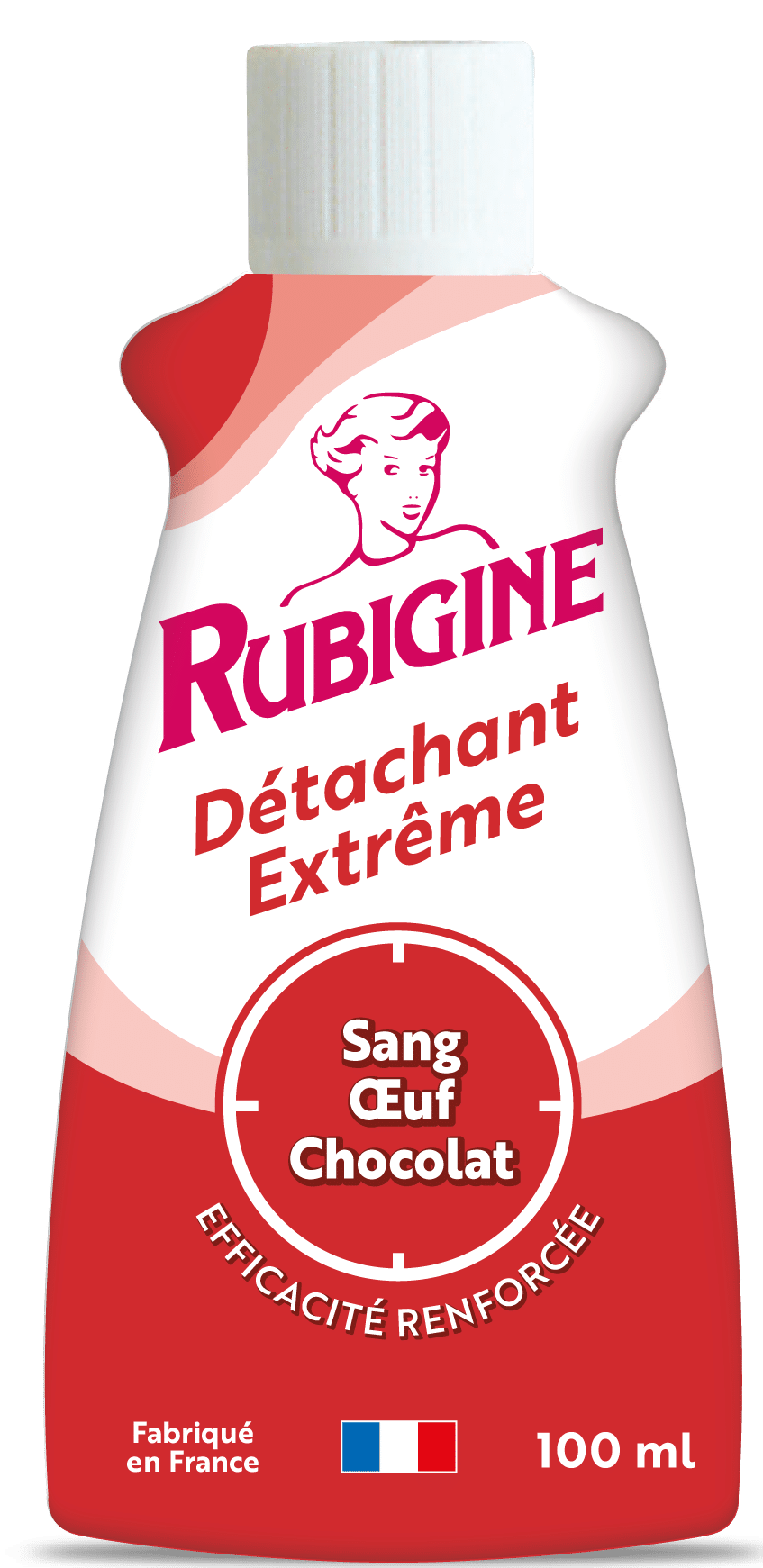 Détachant textile Rubigine pour taches de sang, oeuf, glace et chocolat